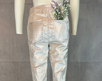 Pantalon vintage en velours rose pâle coupe jean - Free People Taille 30 -