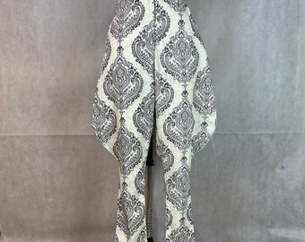 1930s Vintage Jodhpur Pattern & Vintage 1990s Cotton Canvas Curtains Create On Tread 21st Century Statement Pants