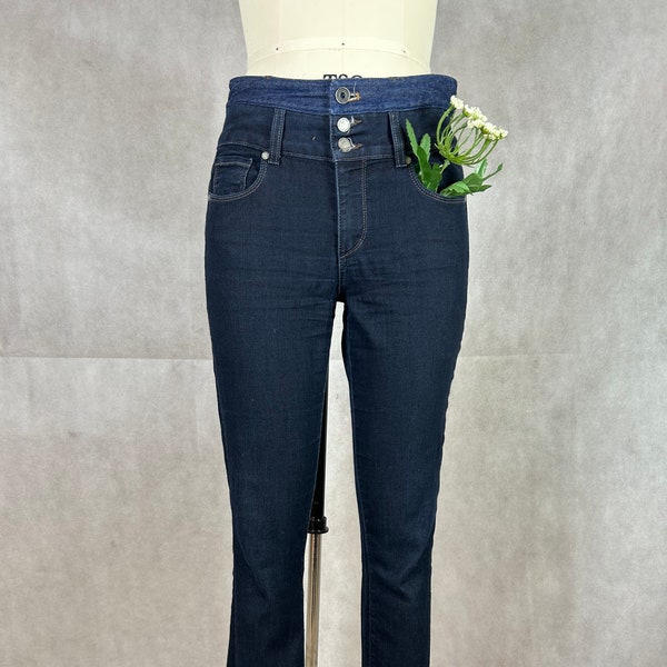 Upcycled Vintage Paige Jeans Created a More 21st Century Silhouette and Fresher Look 28" X 30" Cuffed (35" Uncuffed)