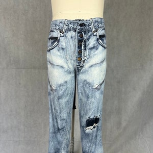 Mens faux shop denim lounge pants