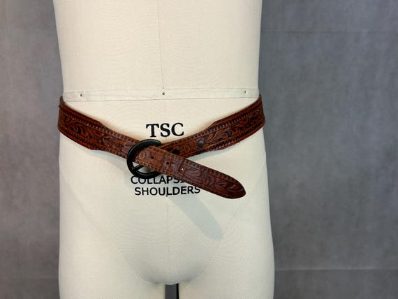 Sangle Arrière De Selle Cheval Western En Cuir Vintage - Sans Marque