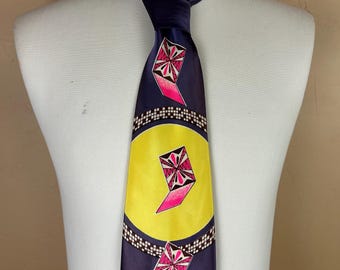 Vintage 1930s & 1940s Blue Patterned Neckties - Preowned and Worn With Love