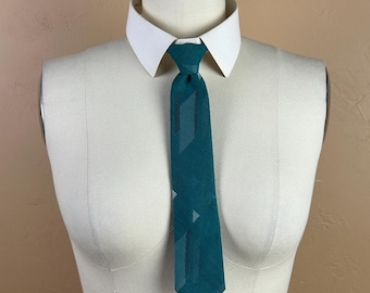 Upcycled Vintage Neck Tie Choker: 1920s Arrow Collar, 1950s Boy's Tie