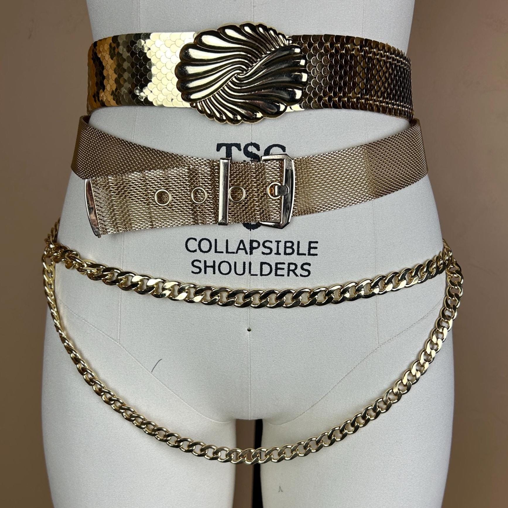 80s Gold Chain Belt - Etsy