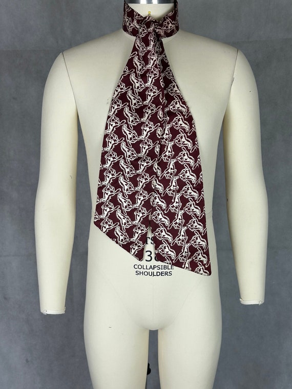 Vintage 60s/70s Men's Necker Chief Mustang Tie - … - image 1