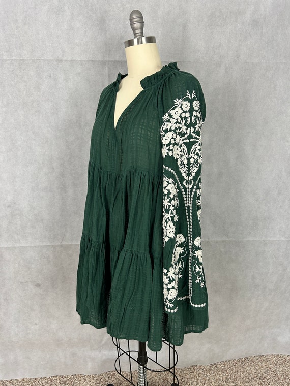 Vintage Classic Free People Hippie Chic Deep Gree… - image 5