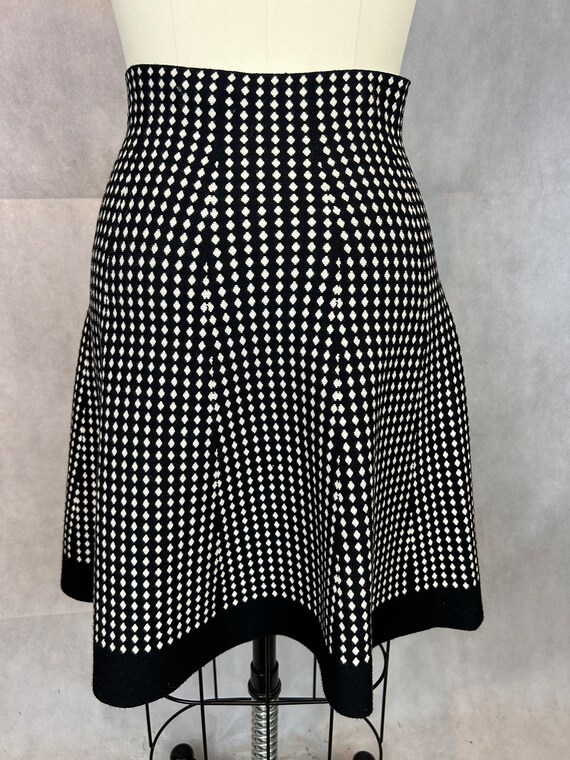 Vintage Fit & Flare Dotted Designer Skirt - Mid W… - image 3