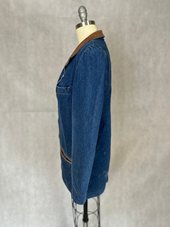 Classic 80s Forenza Flannel Lined Denim Jacket Wi… - image 6
