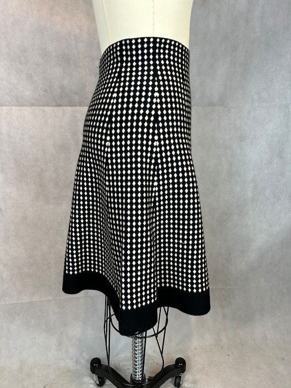 Vintage Fit & Flare Dotted Designer Skirt - Mid W… - image 4