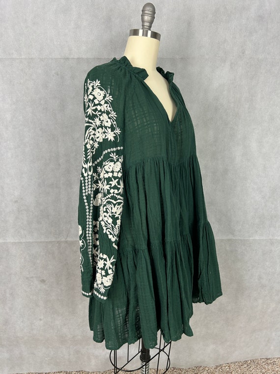 Vintage Classic Free People Hippie Chic Deep Gree… - image 4