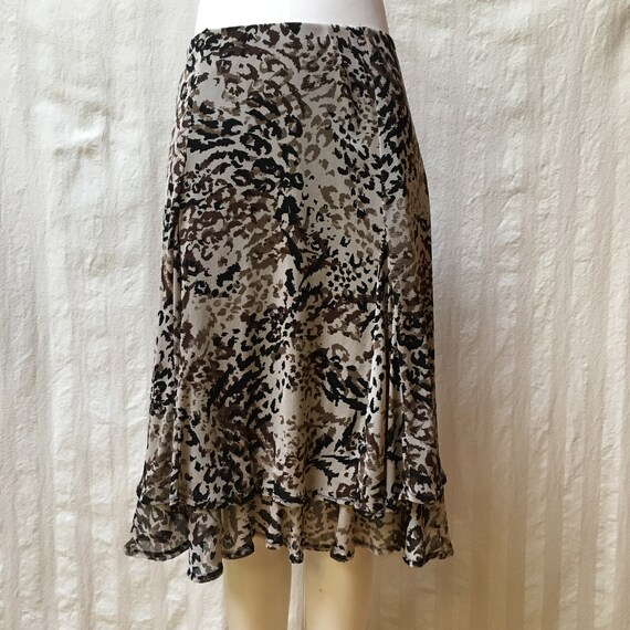 Vintage 30's Style Leopard Print 2 Layer Chiffon S