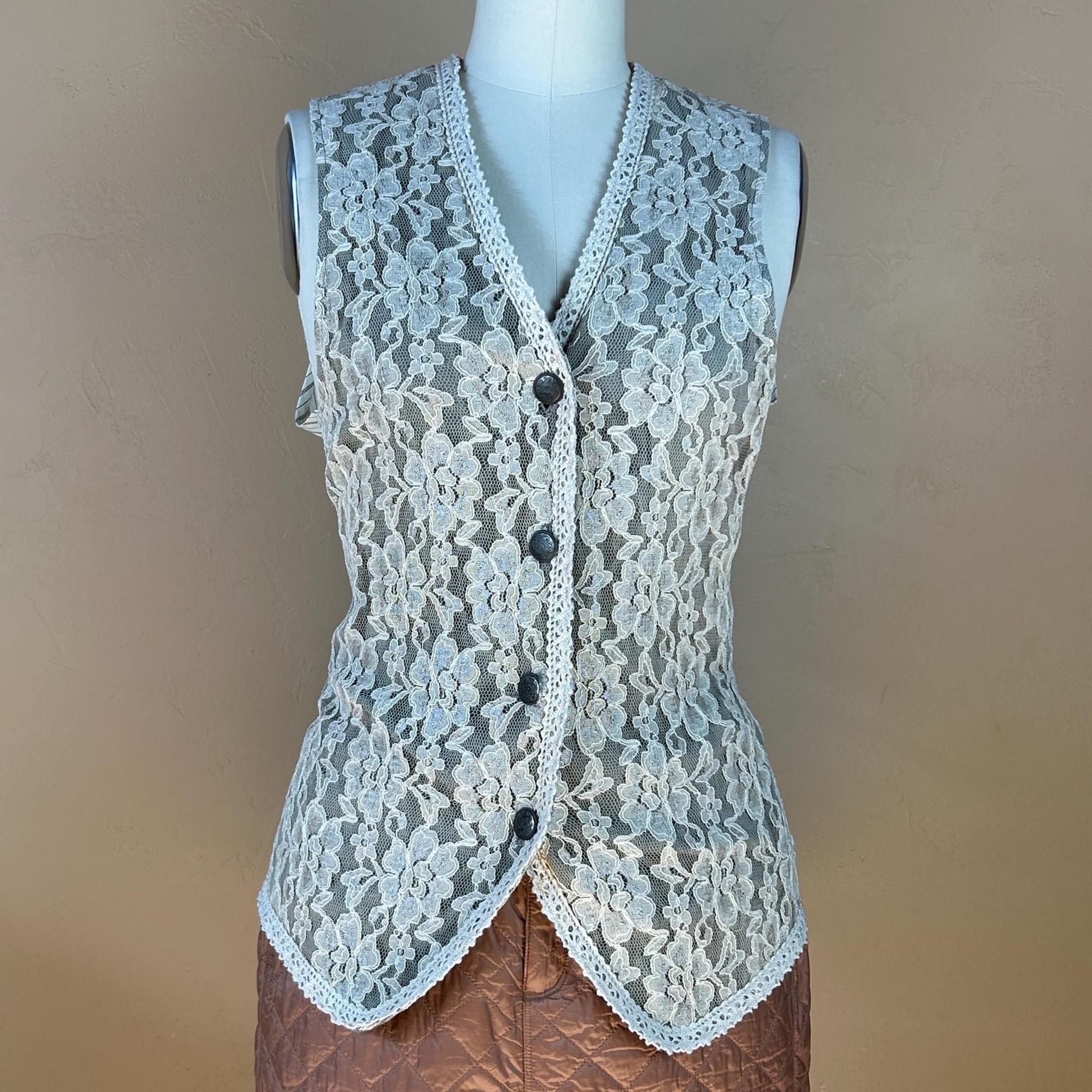 Vintage 1980s Women's 18th Century Inspired Waistcoat/vest With