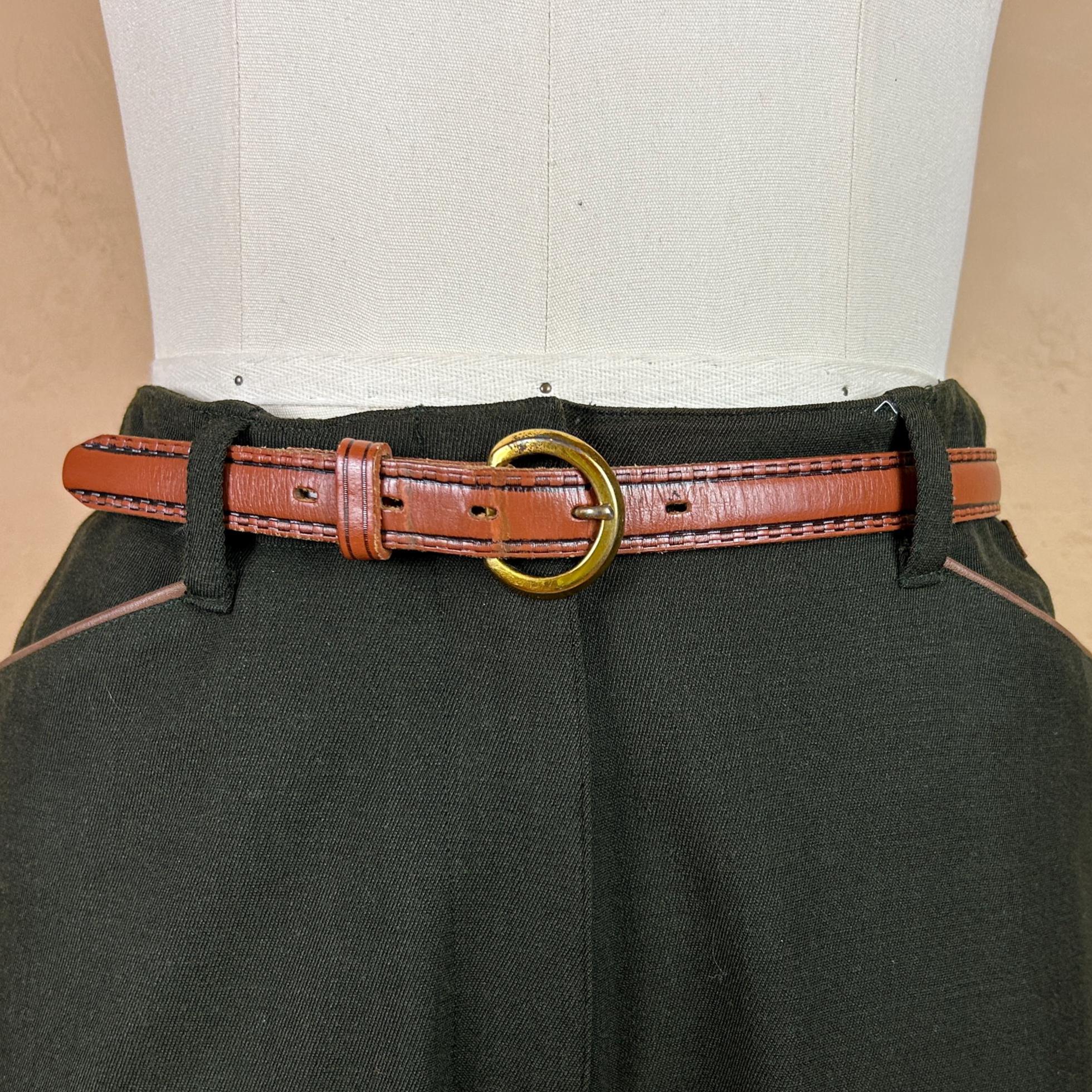 Minelli Paris Vintage, Like New Sz Small  Leather Belt Vintage 1980s Celine Paris Brown Leather Belt Ladies Size M  main image 3