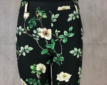Vintage Black Floral Pants - Garden Party Sexy