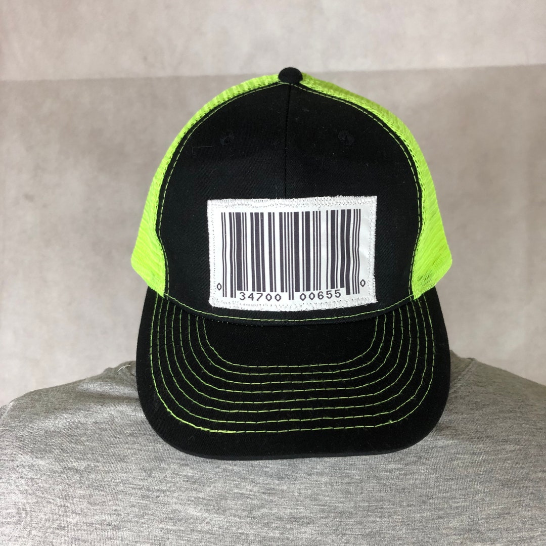 Neon Yellow Mesh Baeball Cap - Unisex -&quot;I Don&#39;t Advertise Without a Price&quot; Barcode