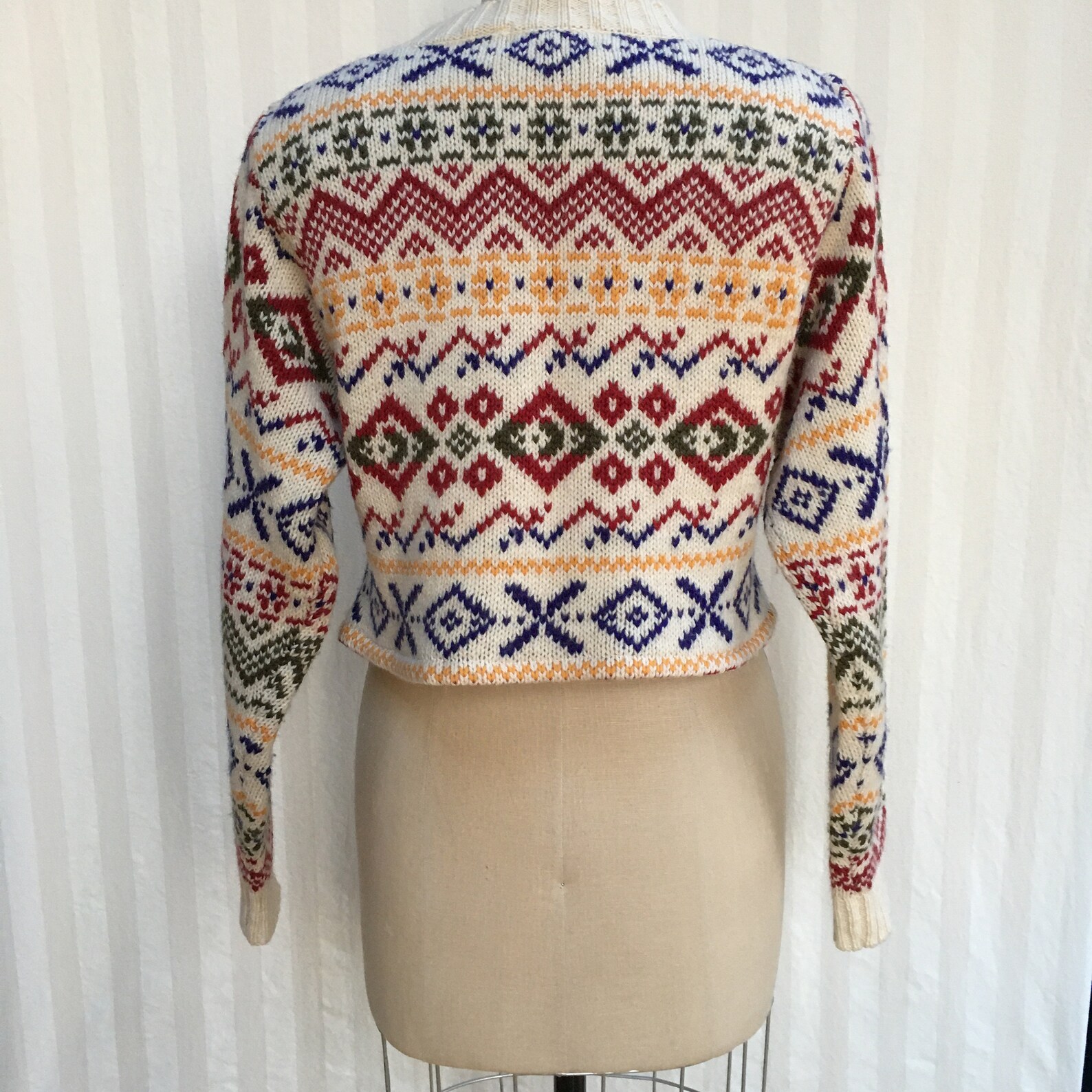fair isle v neck sweater