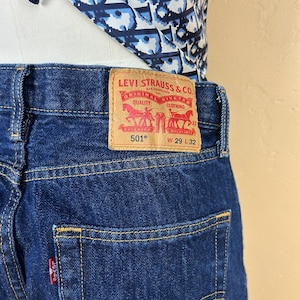 Vintage 501 Levi Strauss Blue Jeans - 29 x 32 Button Fly Excellent Condition