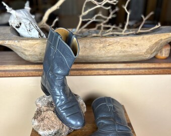 Bottes De Cow-boy Old West Pour Femmes - Cuir Gris Clair - Taille US 7,5 - Neuves