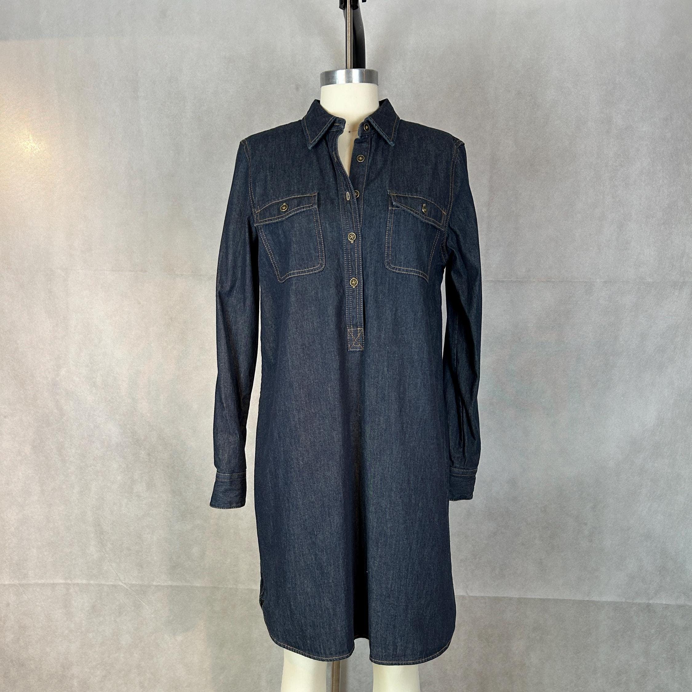 Pre-owned Dark Denim Shirt Dress That Doubles as a Shirt, a Tunic, a Smock  or a Night Shirt. You Decide - Quality Designer Brand - Mint - Etsy Hong  Kong