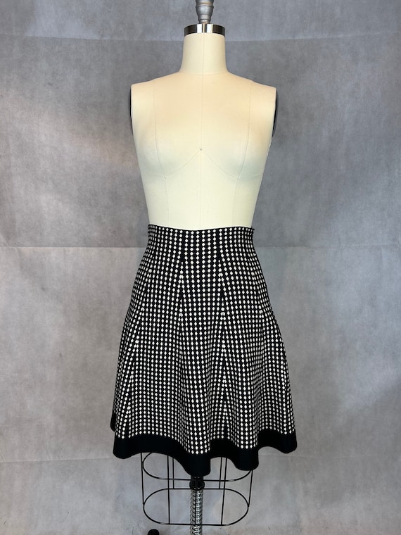 Vintage Fit & Flare Dotted Designer Skirt - Mid W… - image 1