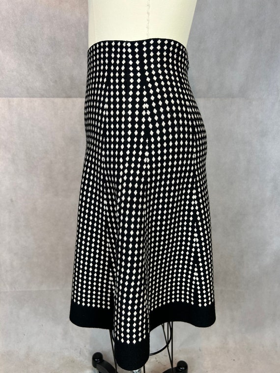 Vintage Fit & Flare Dotted Designer Skirt - Mid W… - image 5