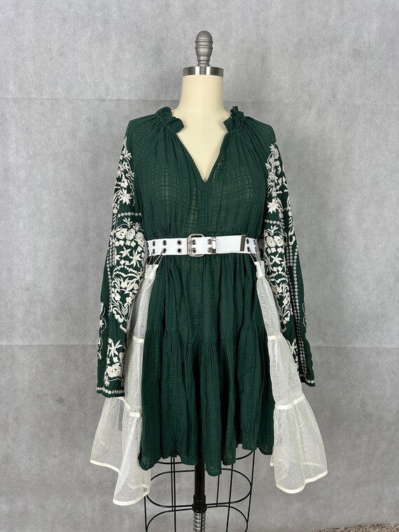 Vintage Classic Free People Hippie Chic Deep Gree… - image 10