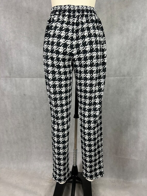 Vintage Large Scale Houndstooth Drawstring Jogger… - image 3