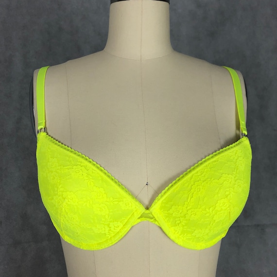 Neon Yellow Padded Bra to Be Worn Under or Over Your Favorite Top