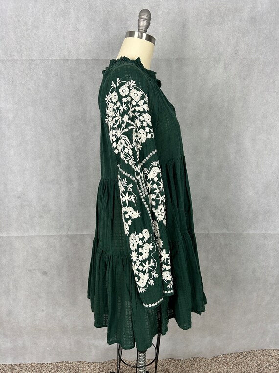 Vintage Classic Free People Hippie Chic Deep Gree… - image 6