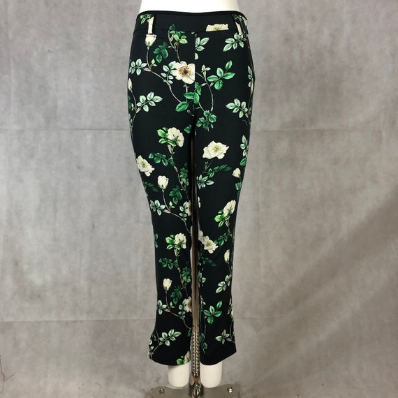 Vintage Black Floral Pants - Garden Party Sexy - image 3