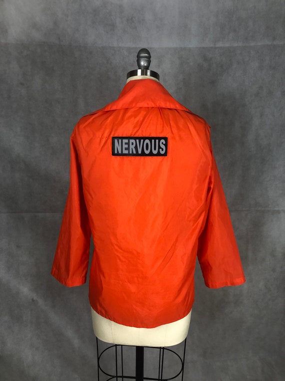 Vintage 1970s Blaze Orange Windbreaker with A Wisconsin Hunter Safety Patch
