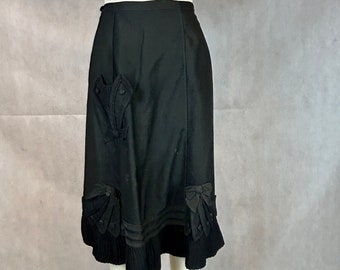 Gothic Victorian Silk Apron - Beautiful Handwork with A Little Creep Built In