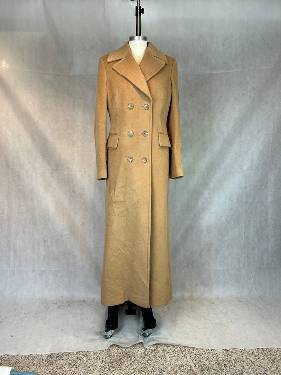 Camel hair top trench coat