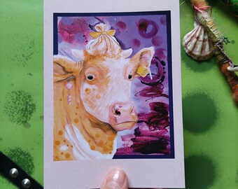 Postcard • Cow
