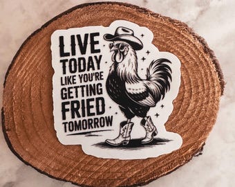 Live today like your getting fired tomorrow sticker