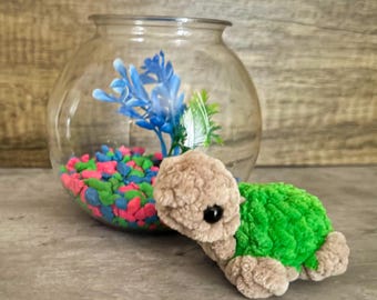 Easiest Pet Turtle you could own| Crochet baby Turtle | Crochet Snuggle | Mess Free Turtle | Class Pet| Maintenance Free Fish| dorm room pet