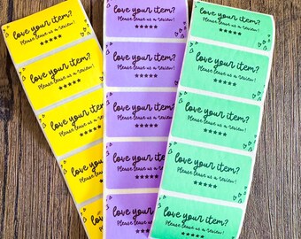Love your item please leave a review packing Sticker label | Package label | Shipping label | encourage a customer review