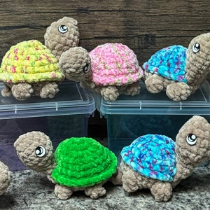 Crochet Pet Turtle, Pretend Cage, Adoption Form image 2