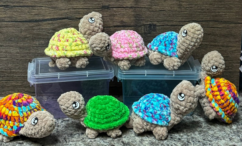 Crochet Pet Turtle, Pretend Cage, Adoption Form image 2