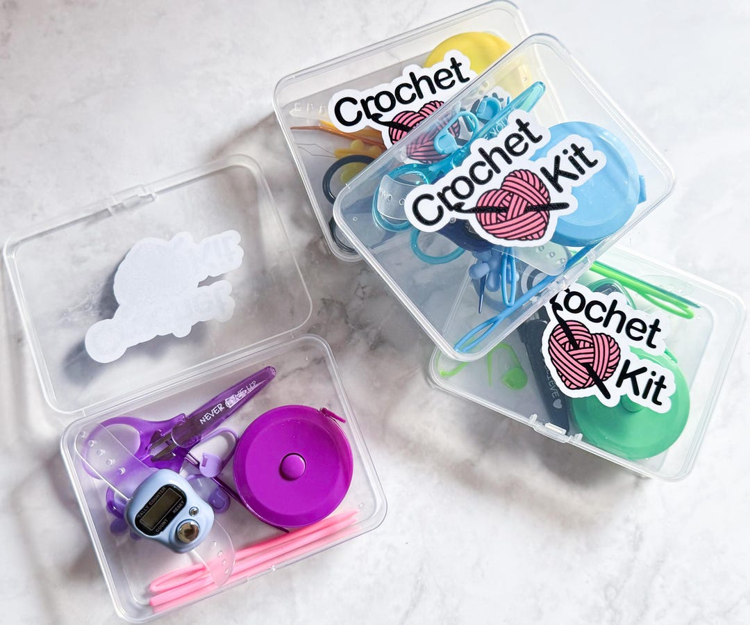 Crochet Kit Travel Crochet Kit Stitch Markers Crochet Survival