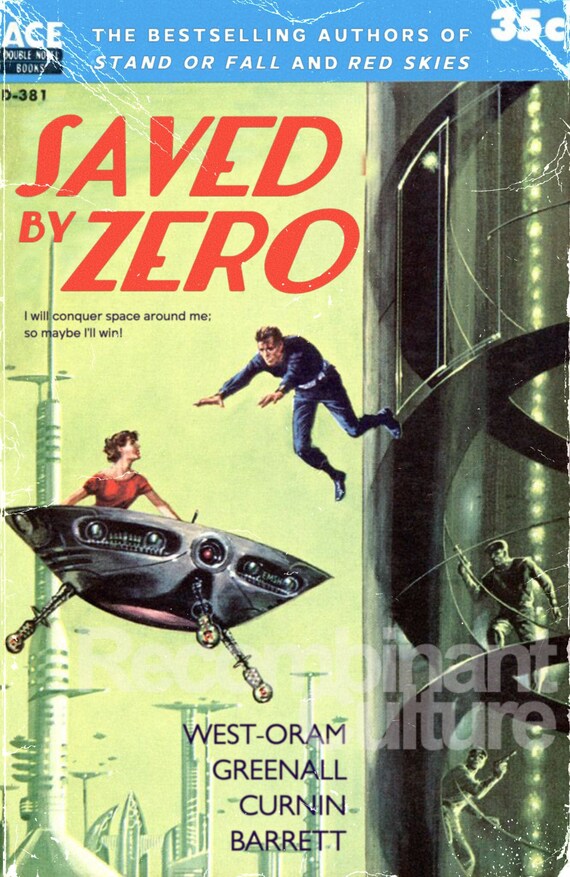 The Fixx 'Saved by Zero' Retro Pulp Sci-Fi Paperback | Etsy