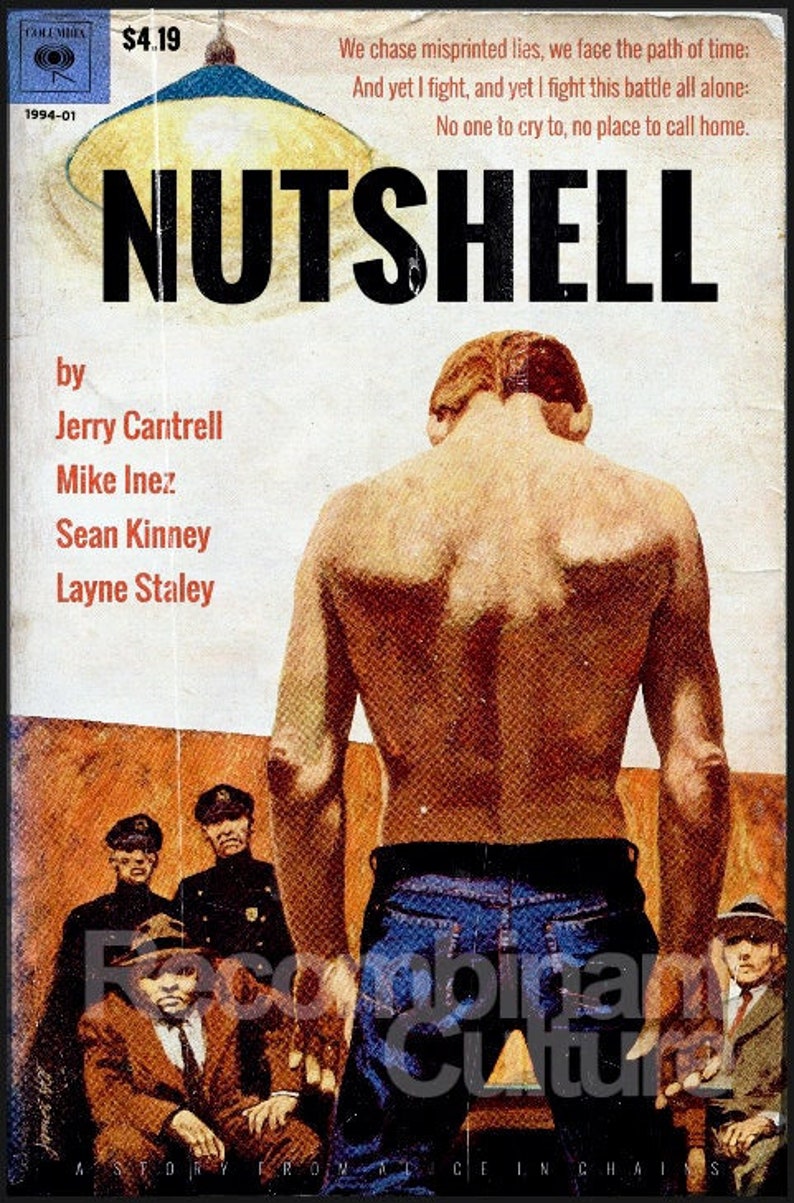 Alice in Chains 'nutshell' Mashup Poster Vintage Pulp Etsy