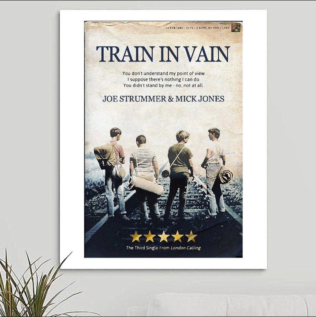 The Clashinspired 'train in Vain' Art Print Etsy