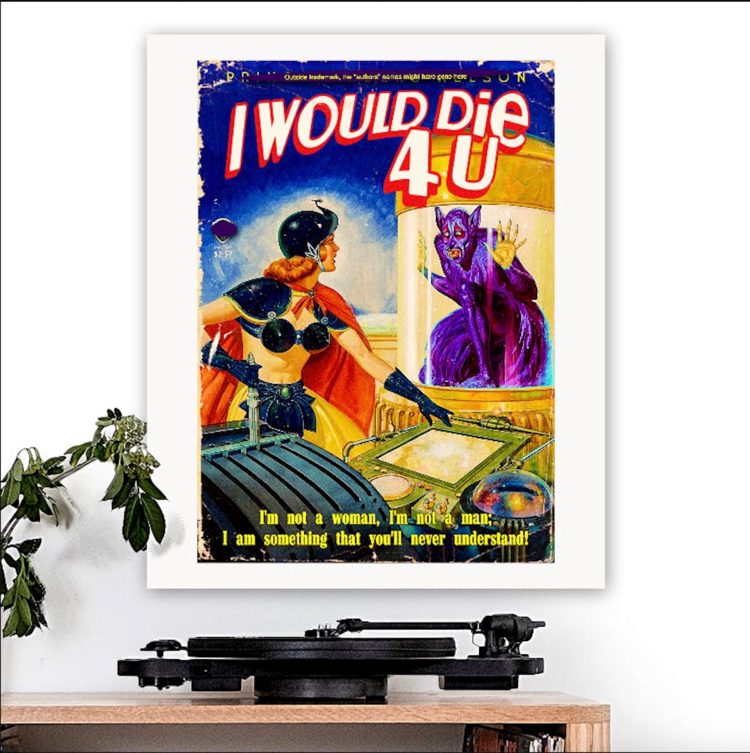 Princeinspired 'I Would Die 4 U' Art Print Etsy