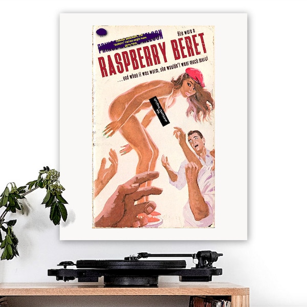 Prince-inspired 'Raspberry Beret' Mashup Art Print