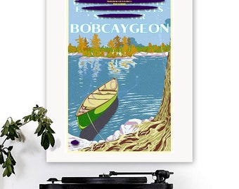 The Tragically Hip-inspired 'Bobcaygeon' v2 (Blue Sky) Art Print