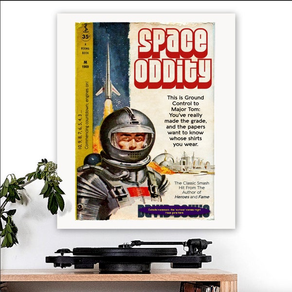 David Bowie-geïnspireerde 'Space Oddity' Art Print