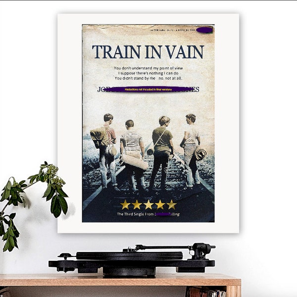 The Clash-inspired 'Train In Vain' Art Print