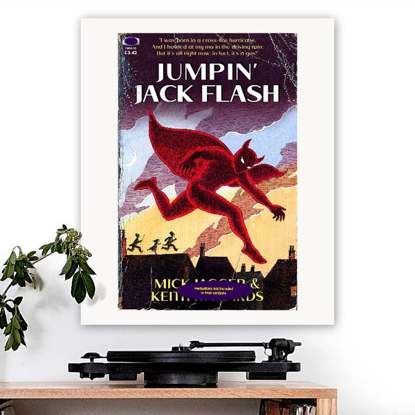 "Der Rolling Stones-inspirierter ""Jumpin' Jack Flash"" Kunstdruck."