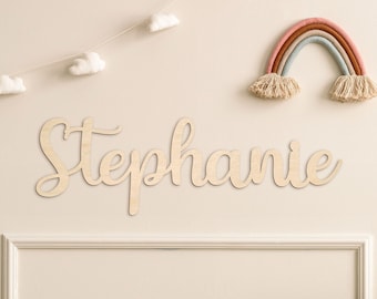 Custom Wood Name Sign: Large Nursery Wall Decor